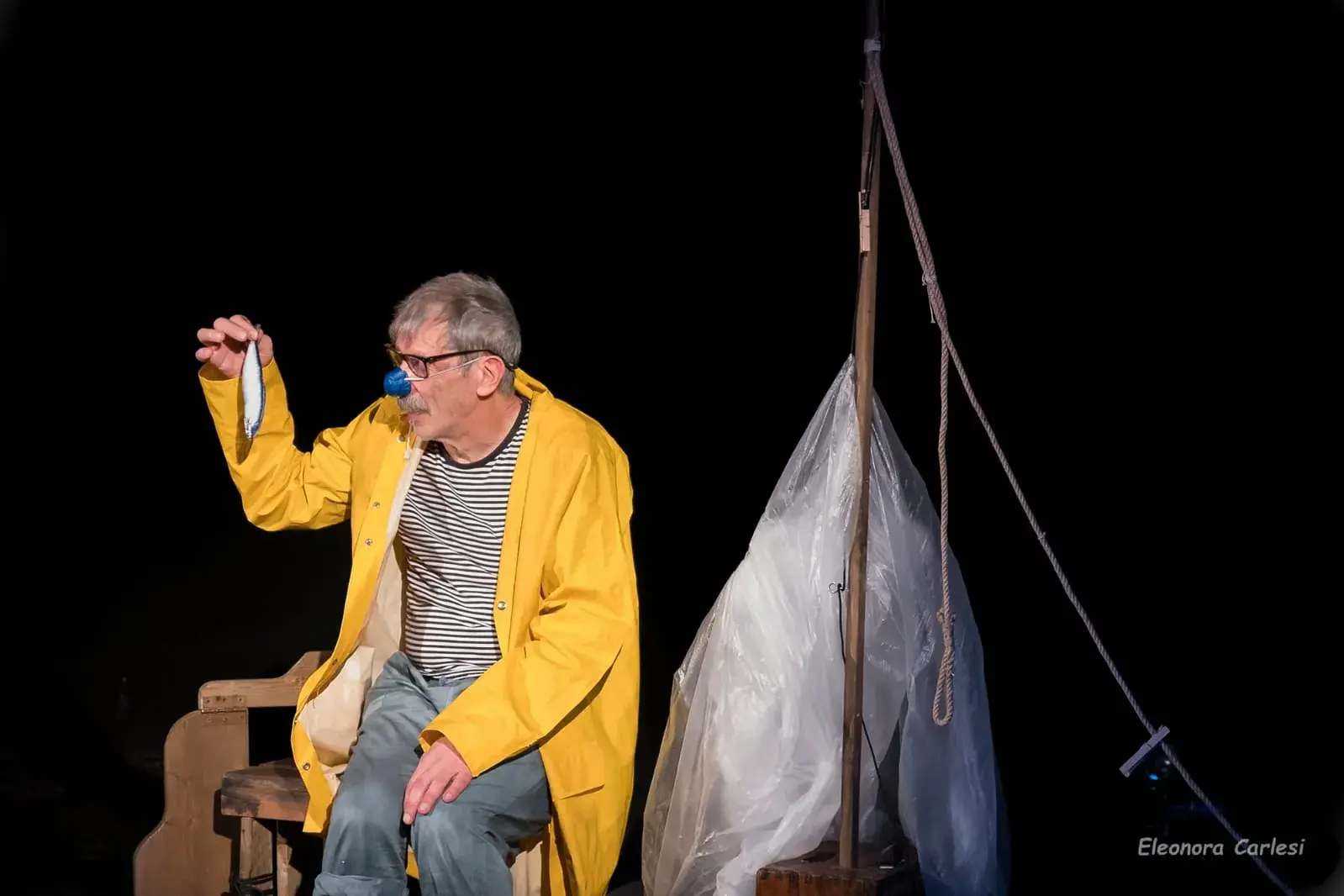 Roberto Abbiati incanta con il suo \"clown pescatore\" nei teatri della Sardegna