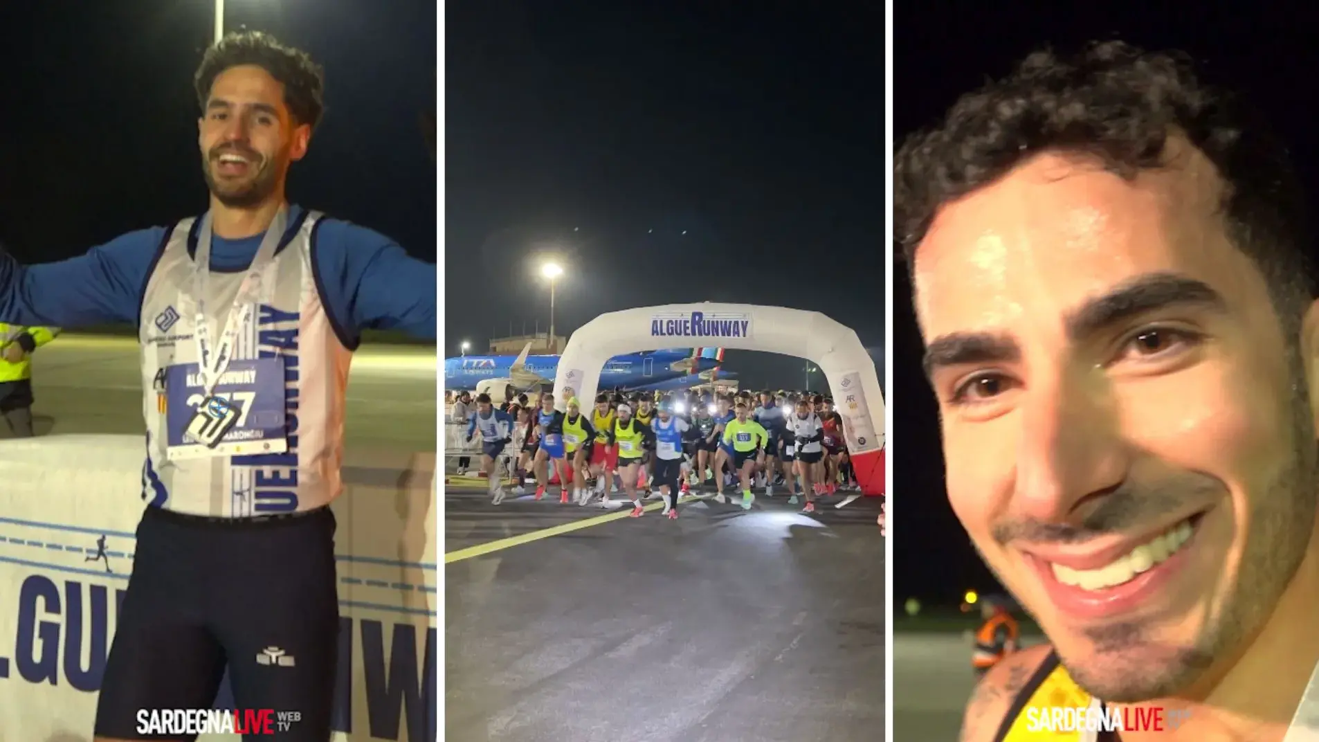 Di notte sulla pista: successo per la corsa all’aeroporto di Alghero |VIDEO