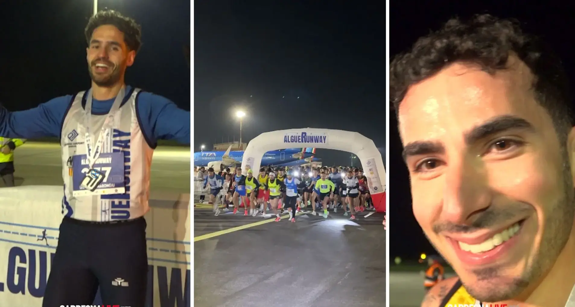 Di notte sulla pista: successo per la corsa all’aeroporto di Alghero |VIDEO