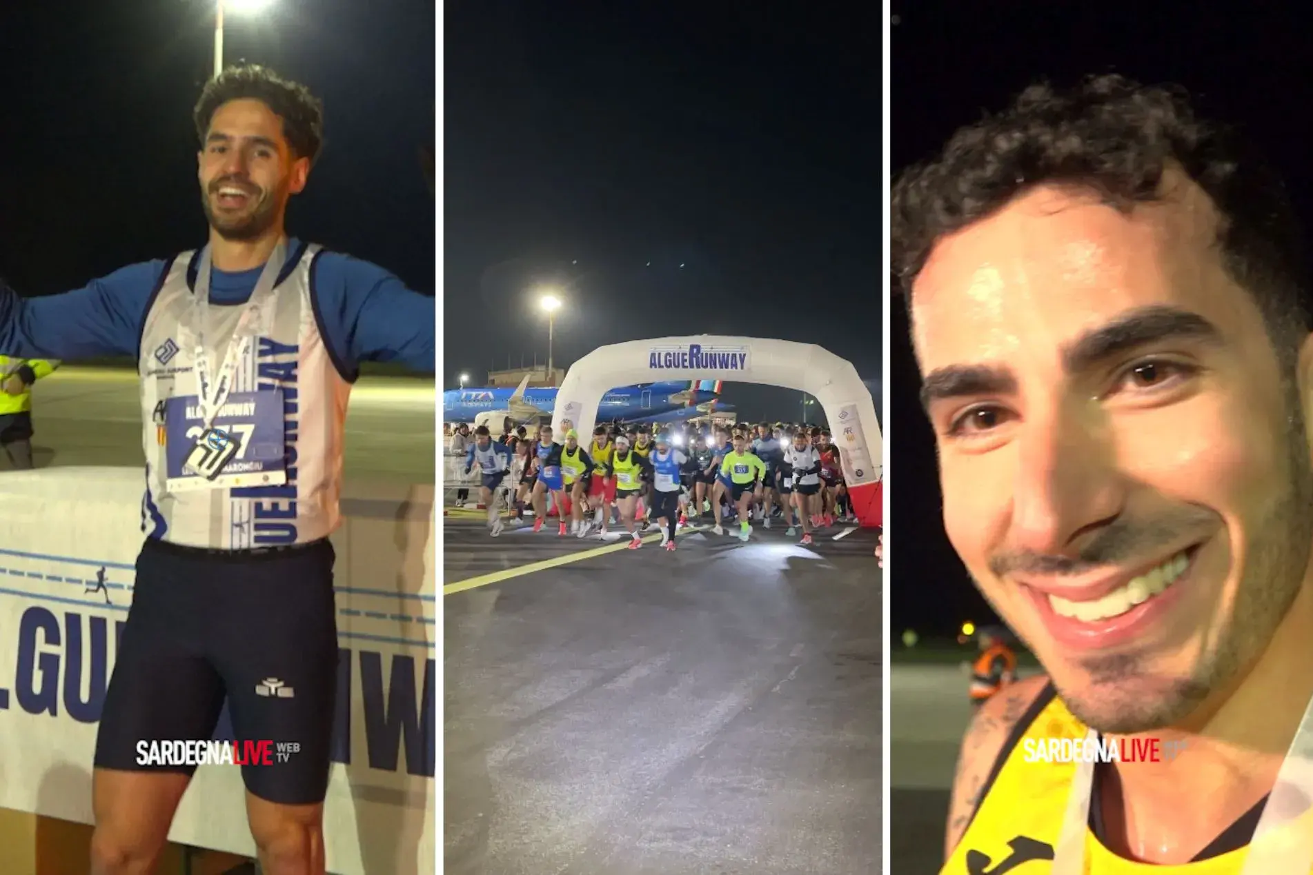 Di notte sulla pista: successo per la corsa all’aeroporto di Alghero |VIDEO