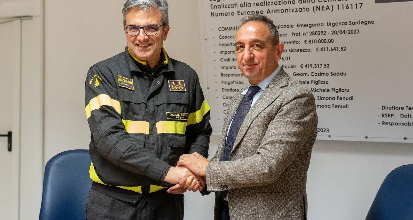 Siglato protocollo d'intesa tra AREUS e Vigili del Fuoco a Nuoro