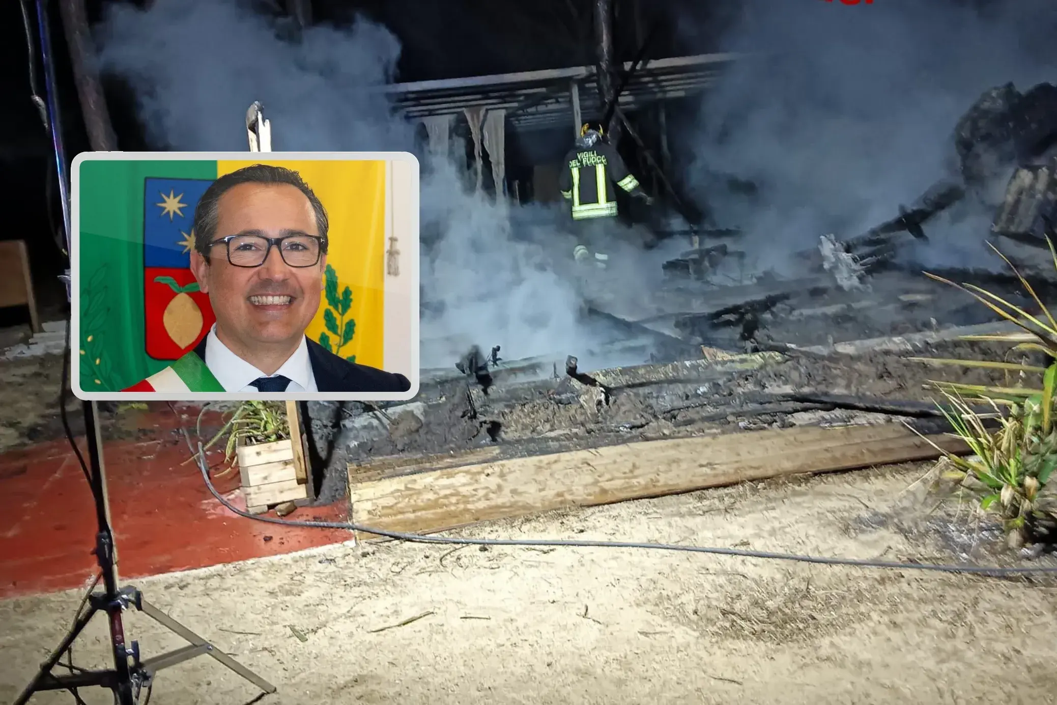 Lotzorai. Chiosco distrutto dalle fiamme, il sindaco lancia una raccolta fondi: comunità attorno alla famiglia