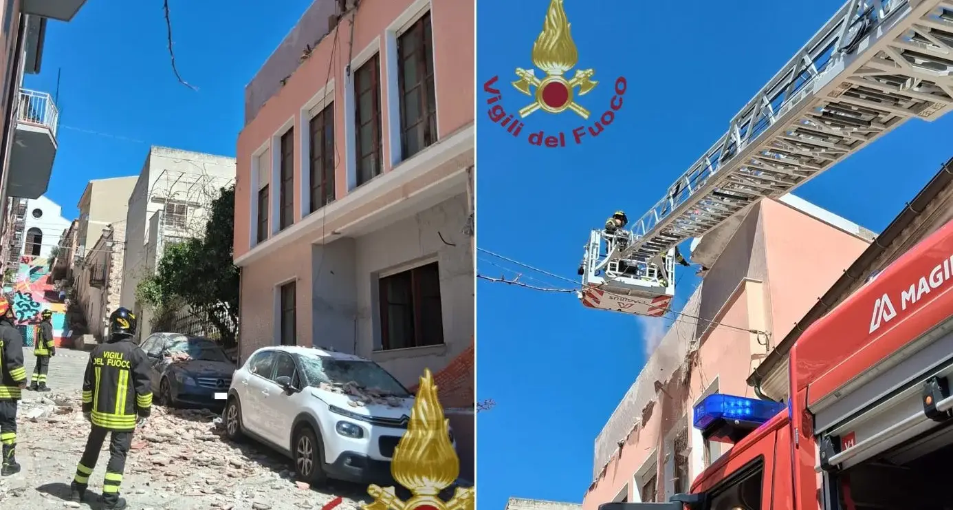 Arzachena. Crolla parte di una palazzina in ristrutturazione: danneggiate alcune auto