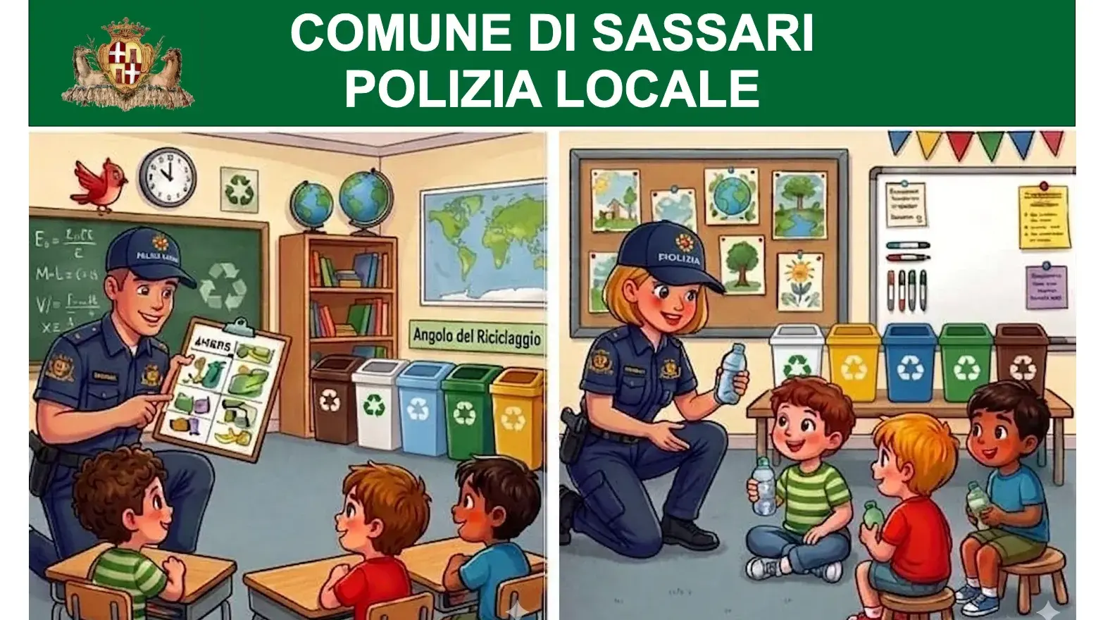 Raccolta differenziata: la Polizia Locale lancia un progetto educativo per i bambini
