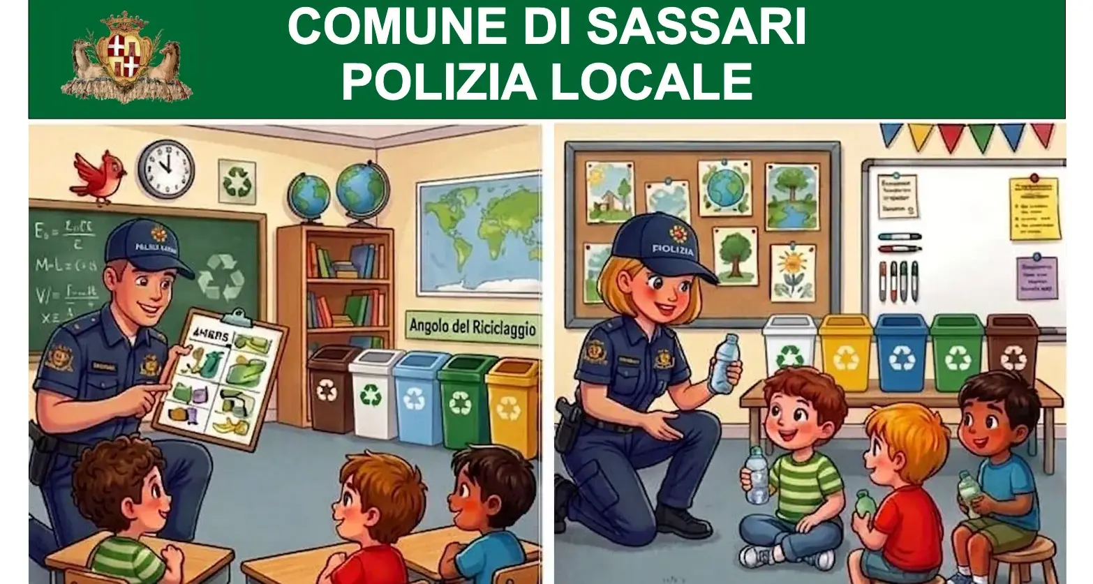 Raccolta differenziata: la Polizia Locale lancia un progetto educativo per i bambini