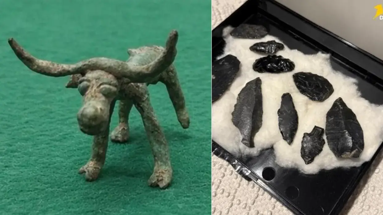 Un bronzetto nuragico e altri reperti archeologici in casa: scatta il sequestro a Oristano