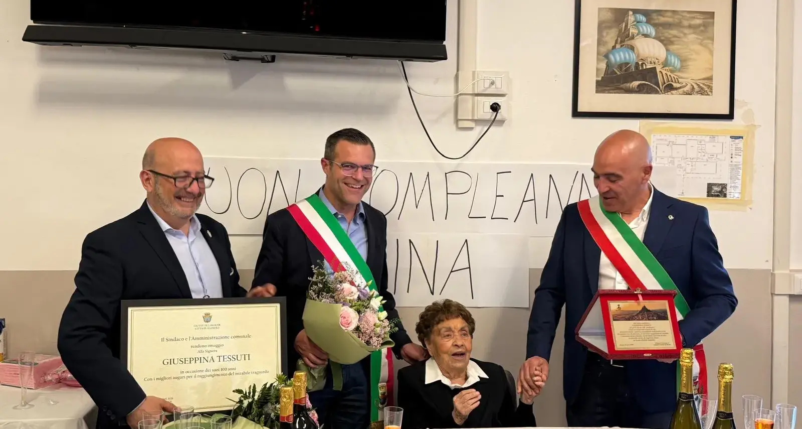 Alghero festeggia i 100 anni di Giuseppina Tessuti