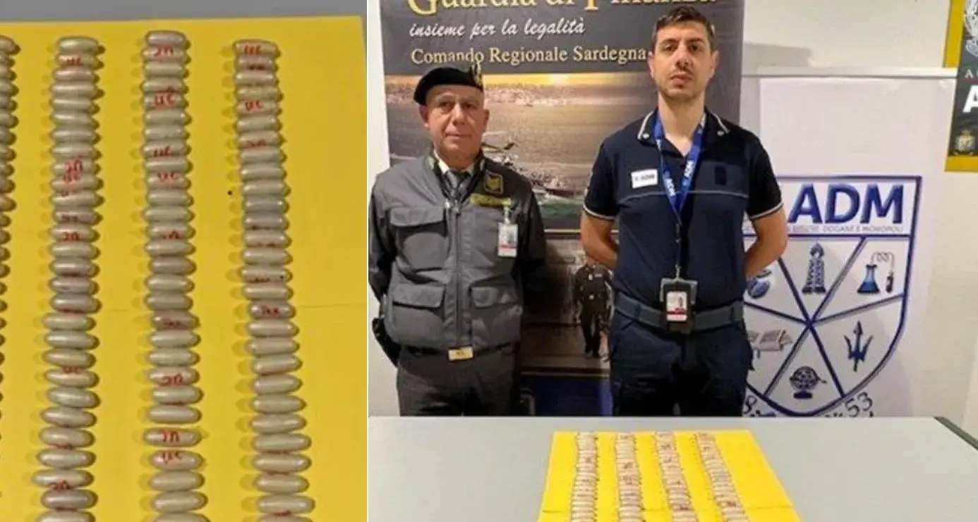 Aeroporto Cagliari - Elmas. Viaggiava con 116 ovuli di eroina nella stomaco