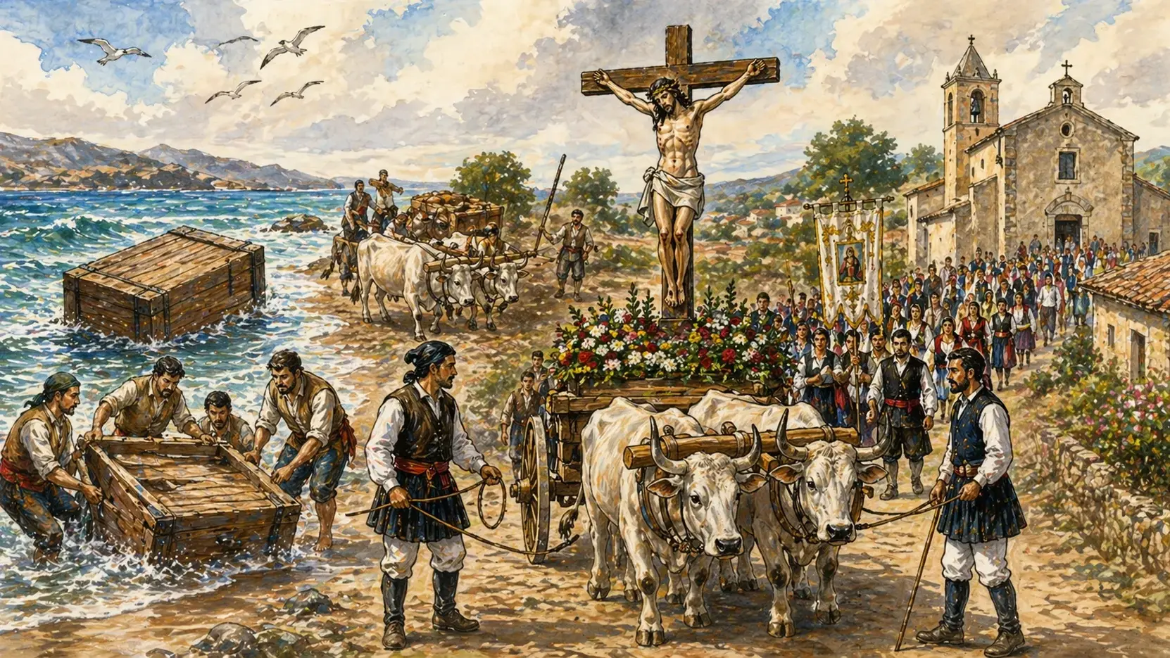 Il Cristo venuto dal mare: la leggenda che a Galtellì rivive ogni 25 aprile