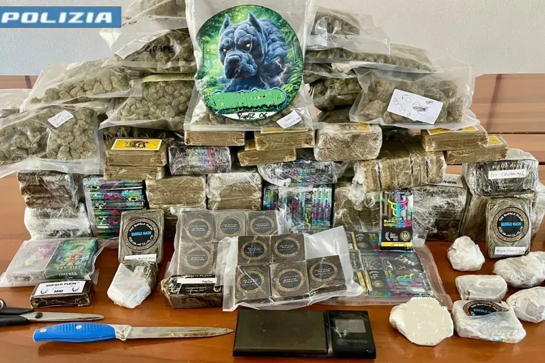 Colpo allo spaccio nel centro di Cagliari: sequestrati 11 chili di droga