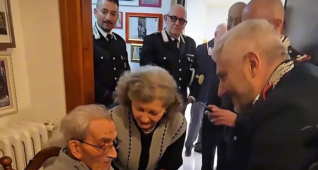 Guerino Patani, il carabiniere più longevo d'Italia, festeggia 109 anni